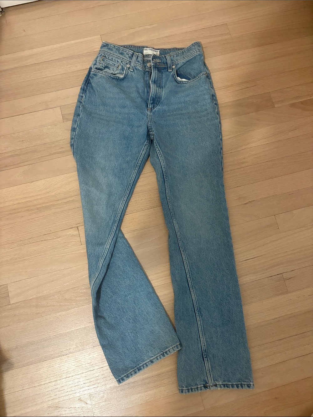 We The Free Light Blue Straight-Leg Women's Jeans